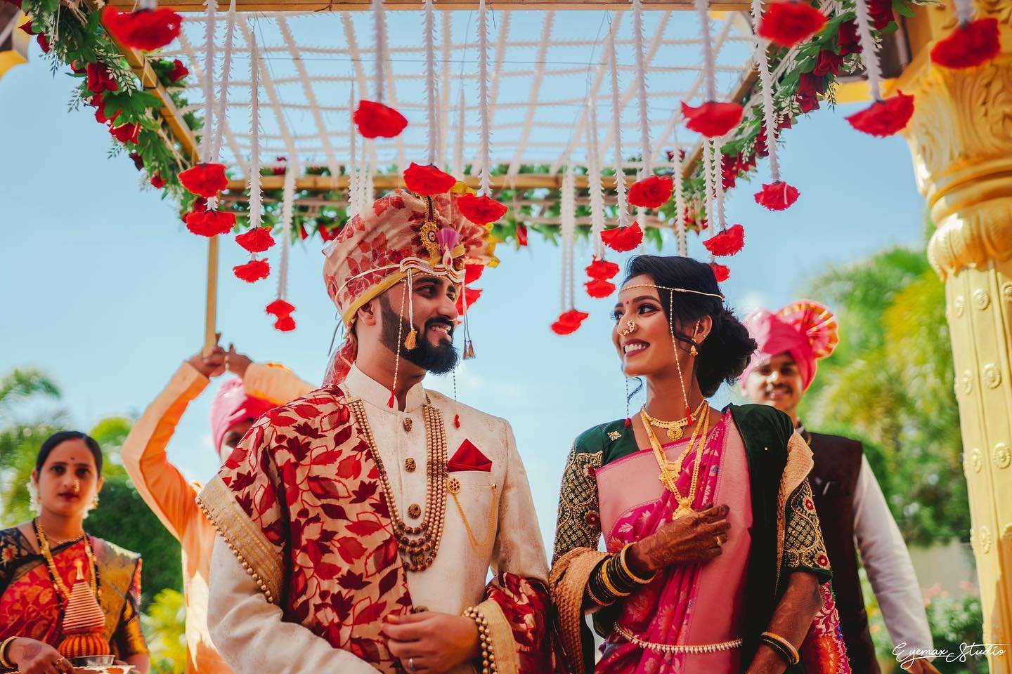Aditi and Rohan celebrating their wedding